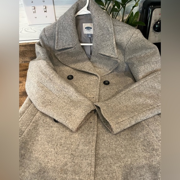 Gray Pea Coat size medium - Picture 1 of 8